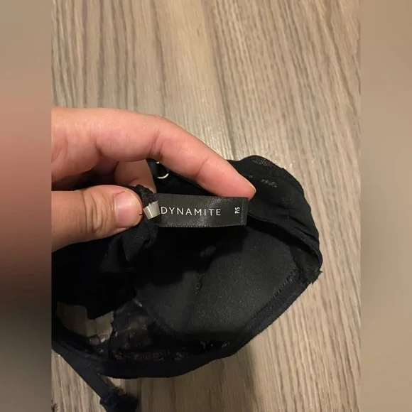 Dynamite Mesh and Lace Thong Bodysuit - Picture 7 of 8